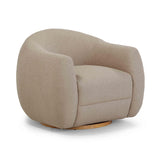 TOV Judy Light Brown Boucle Swivel Chair