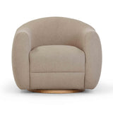 TOV Judy Light Brown Boucle Swivel Chair