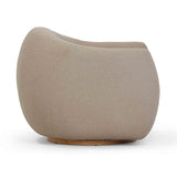 TOV Judy Light Brown Boucle Swivel Chair