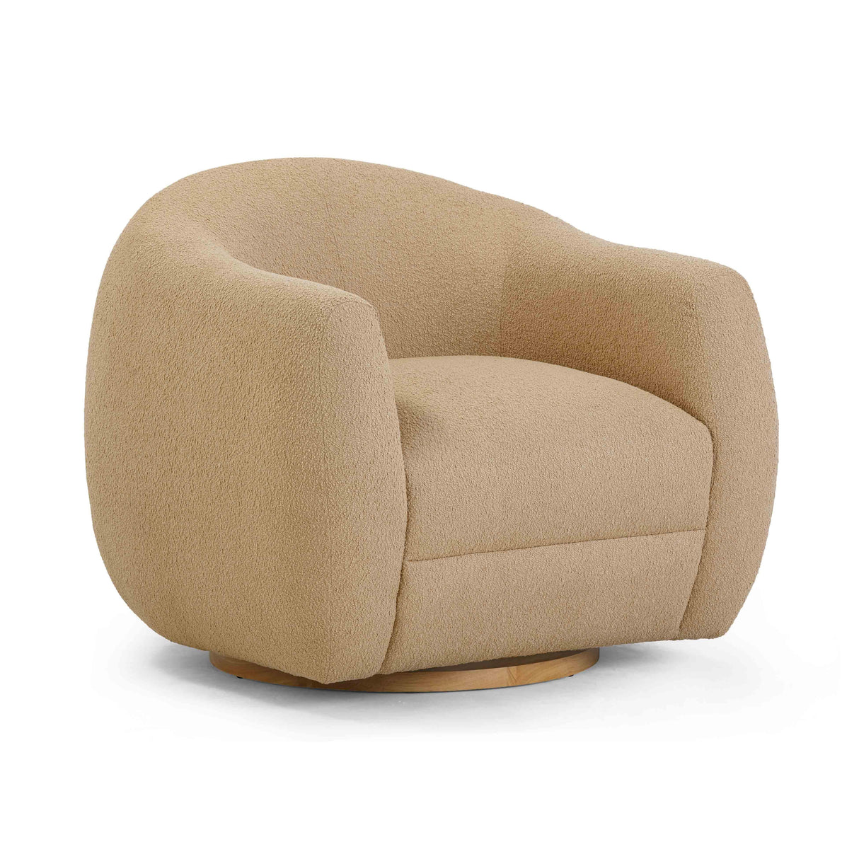 TOV Judy Honey Boucle Swivel Chair
