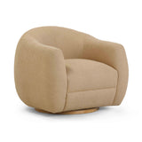 TOV Judy Honey Boucle Swivel Chair