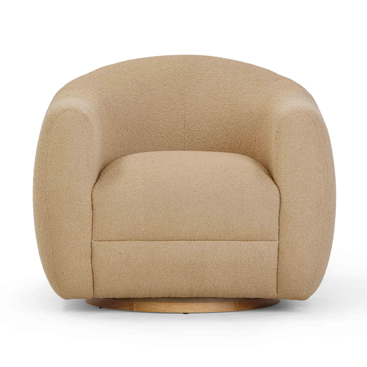 TOV Judy Honey Boucle Swivel Chair