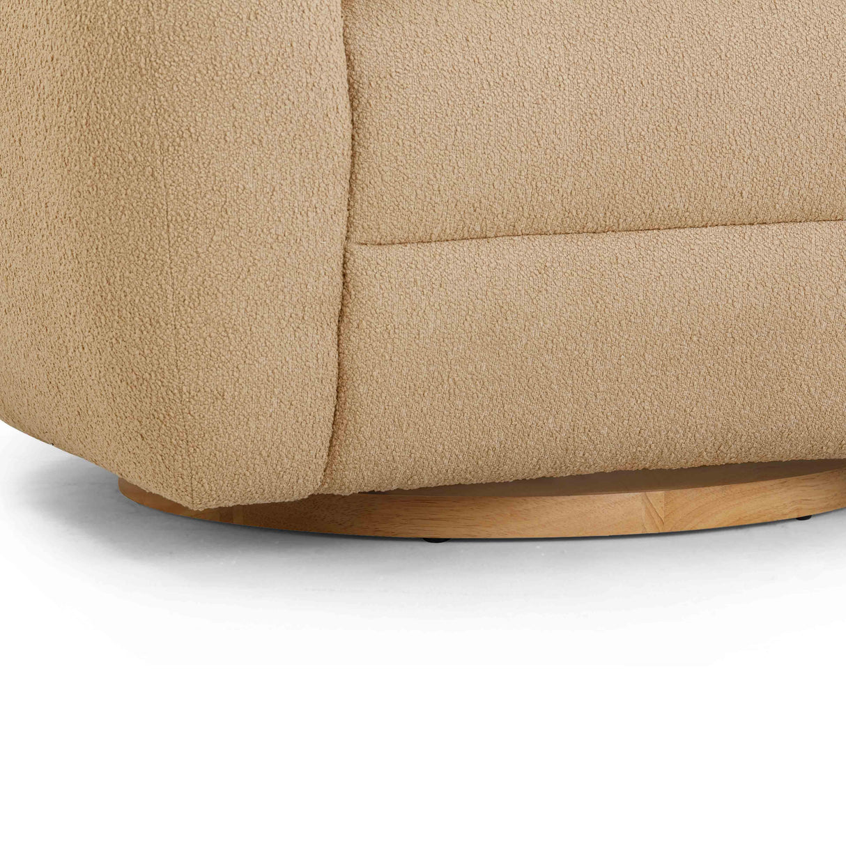 TOV Judy Honey Boucle Swivel Chair