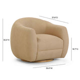 TOV Judy Honey Boucle Swivel Chair