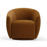 TOV Jordan Cognac Velvet Swivel Chair