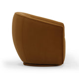 TOV Jordan Cognac Velvet Swivel Chair