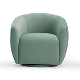 TOV Jordan Sea Blue Velvet Swivel Chair