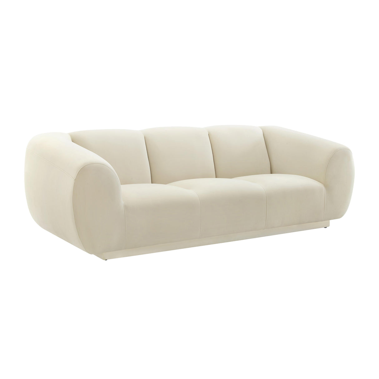 TOV Emmet Cream Velvet Sofa