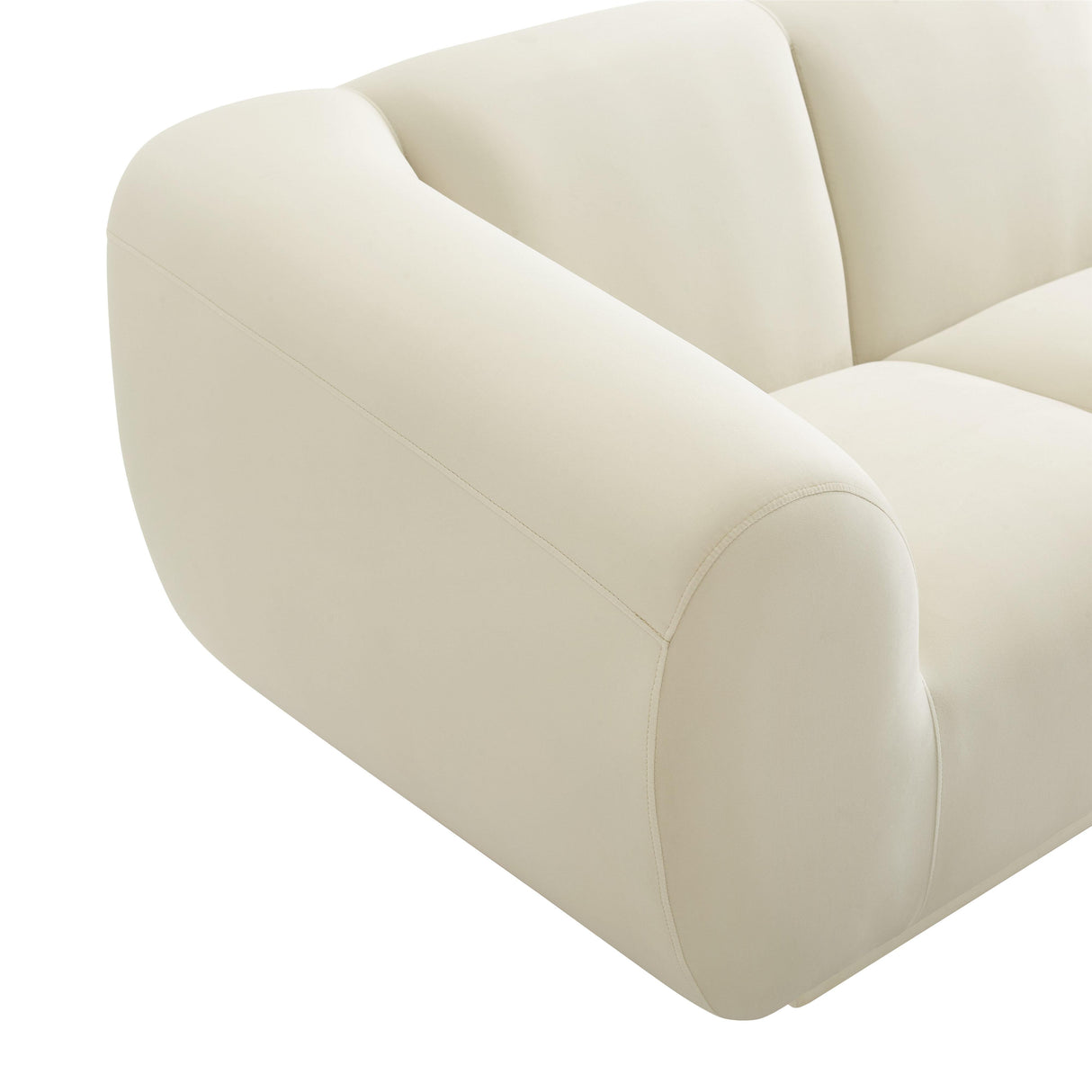 TOV Emmet Cream Velvet Sofa