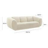 TOV Emmet Cream Velvet Sofa