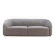 TOV Yara Pleated Grey Velvet Sofa