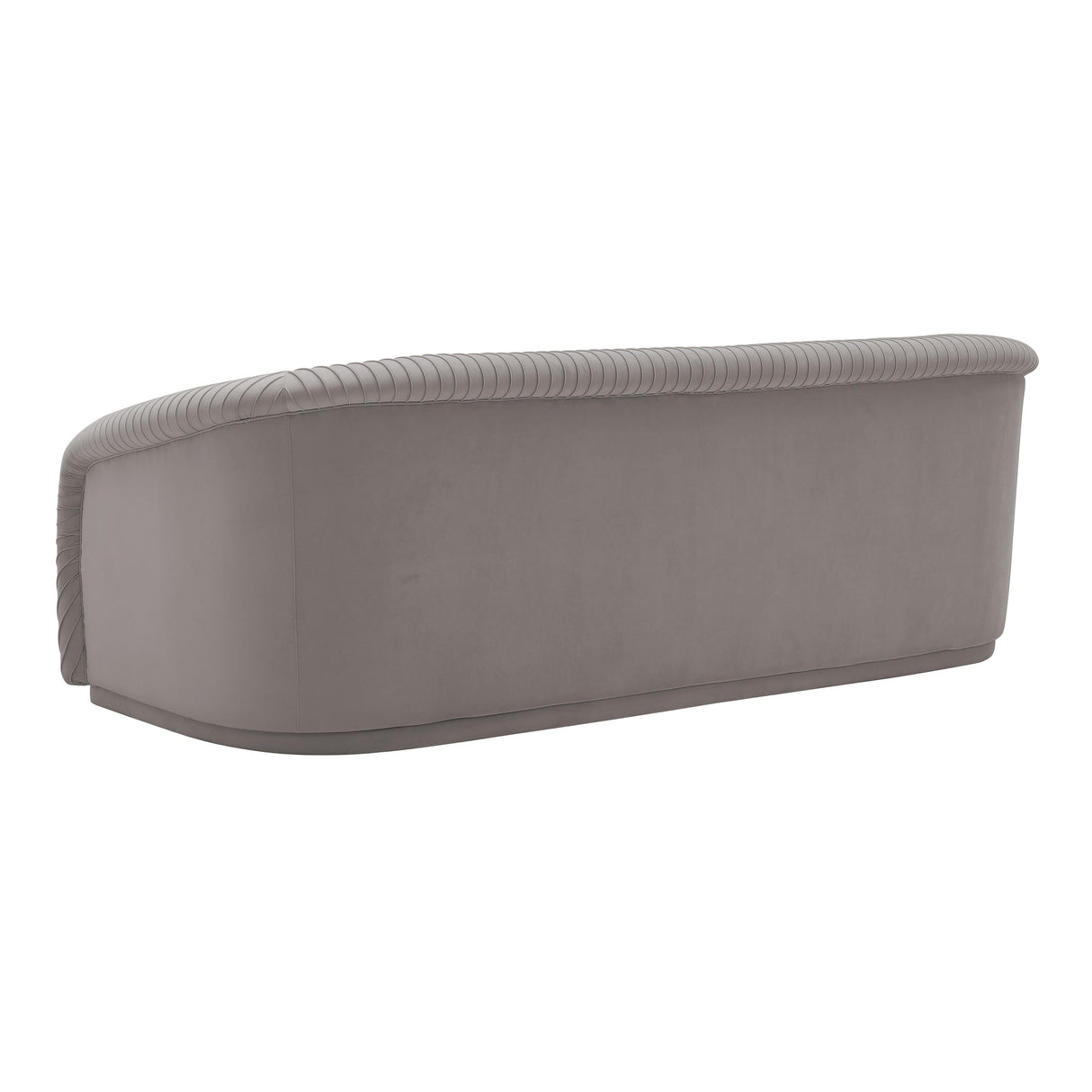TOV Yara Pleated Grey Velvet Sofa