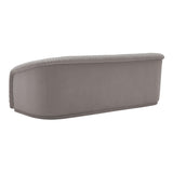 TOV Yara Pleated Grey Velvet Sofa