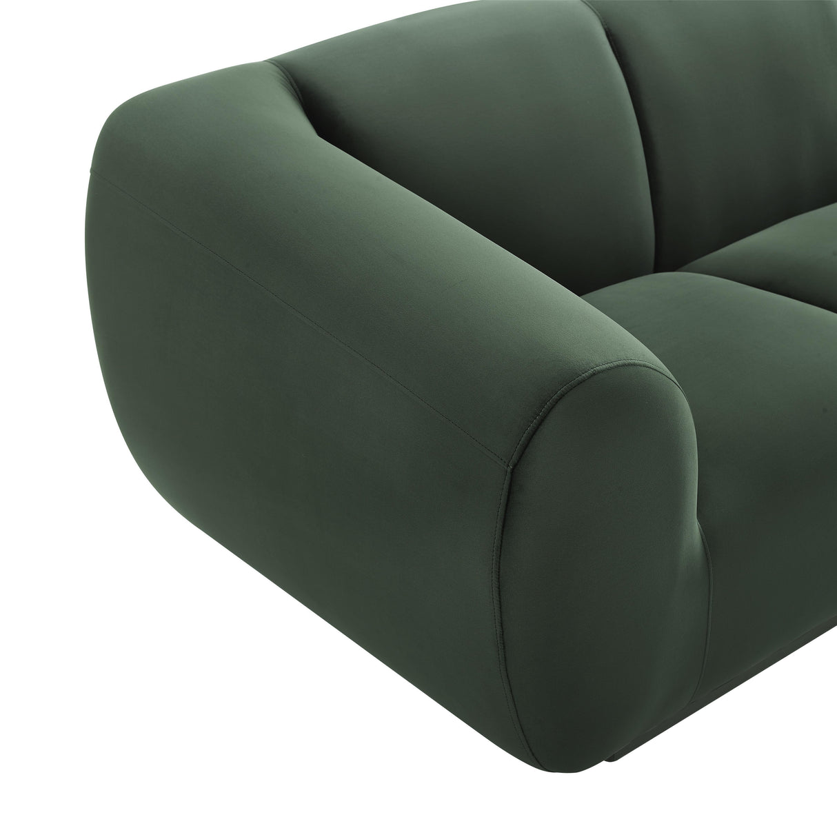TOV Emmet Forest Green Velvet Sofa