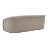TOV Yara Pleated Beige Velvet Sofa