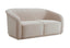 TOV Yara Pleated Beige Velvet Loveseat