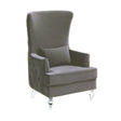 TOV Aubree Tall Chair with Acrylic Legs - Grey