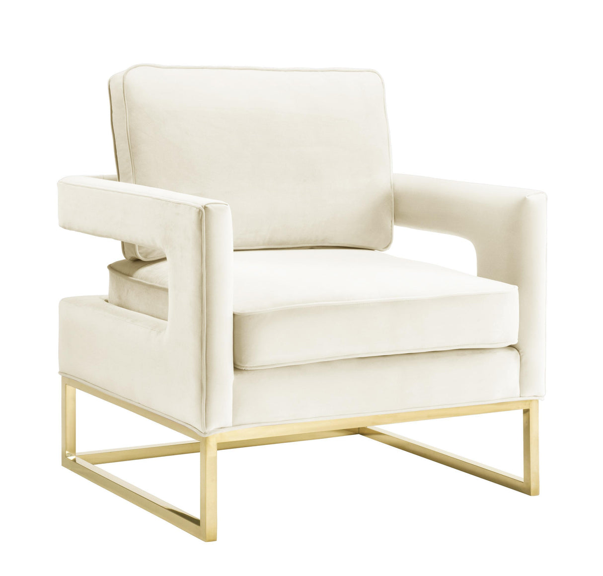 TOV Avery Cream Velvet Chair