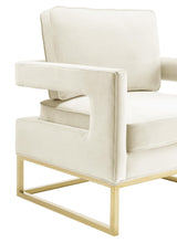 TOV Avery Cream Velvet Chair