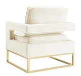 TOV Avery Cream Velvet Chair