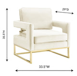 TOV Avery Cream Velvet Chair