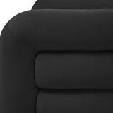 TOV Curves Black Velvet Lounge Chair