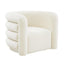 TOV Curves Cream Velvet Lounge Chair