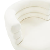TOV Naomi Cream Velvet Swivel Chair