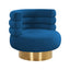 TOV Naomi Navy Velvet Swivel Chair