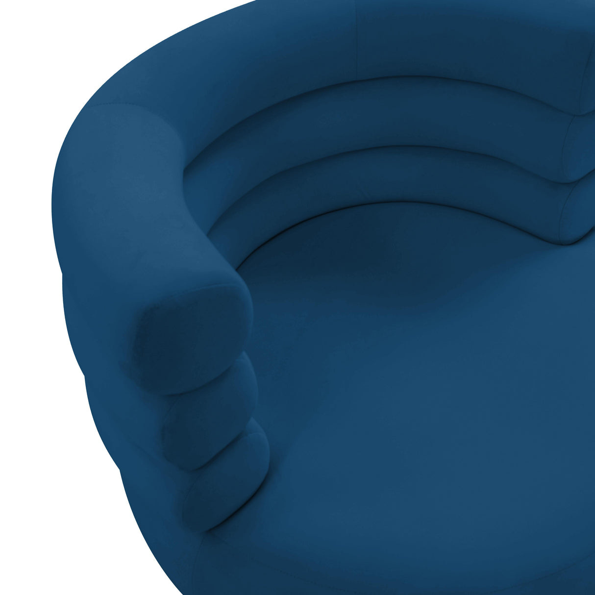 TOV Naomi Navy Velvet Swivel Chair