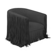 TOV Shag Me Black Performance Vegan Leather Swivel Chair