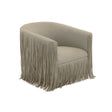 TOV Shag Me Grey Performance Vegan Leather Swivel Chair