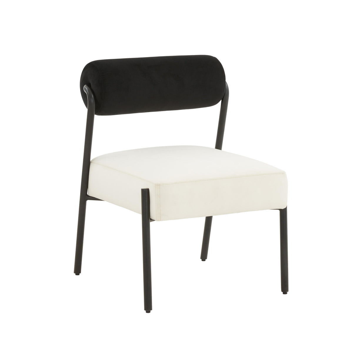 TOV Jolene Cream Velvet Accent Chair