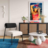 TOV Jolene Cream Velvet Accent Chair