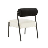 TOV Jolene Cream Velvet Accent Chair