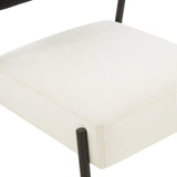 TOV Jolene Cream Velvet Accent Chair