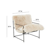 TOV Kimi Natural Genuine Sheepskin Chair