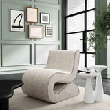 TOV Senna Speckled Grey Boucle Accent Chair
