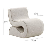 TOV Senna Speckled Grey Boucle Accent Chair