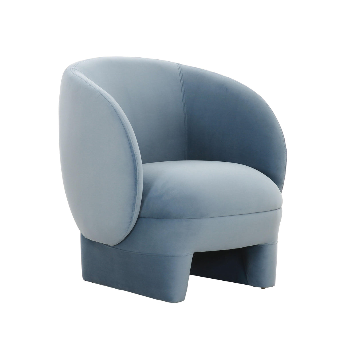 TOV Kiki Blue Stone Velvet Accent Chair