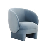 TOV Kiki Blue Stone Velvet Accent Chair
