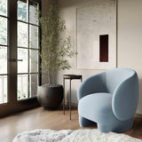 TOV Kiki Blue Stone Velvet Accent Chair