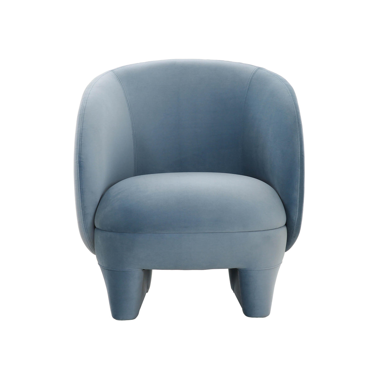 TOV Kiki Blue Stone Velvet Accent Chair
