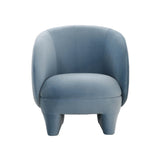 TOV Kiki Blue Stone Velvet Accent Chair