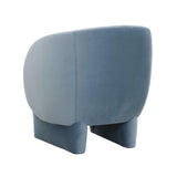 TOV Kiki Blue Stone Velvet Accent Chair