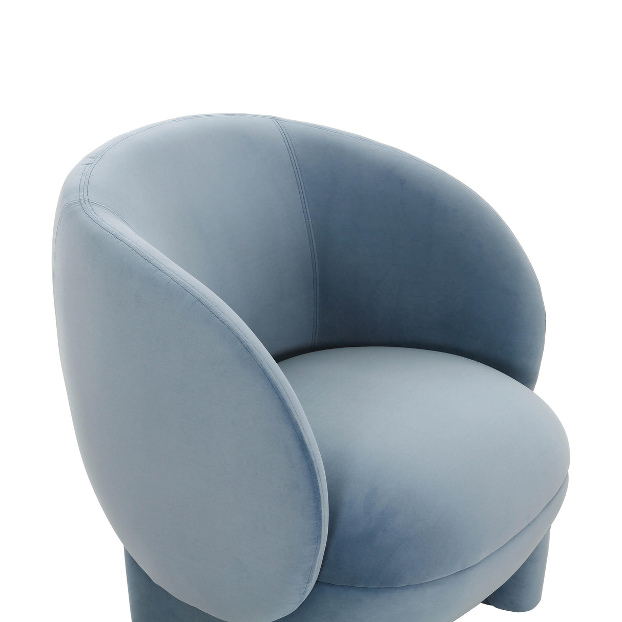 TOV Kiki Blue Stone Velvet Accent Chair