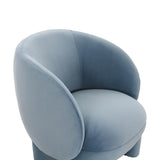 TOV Kiki Blue Stone Velvet Accent Chair