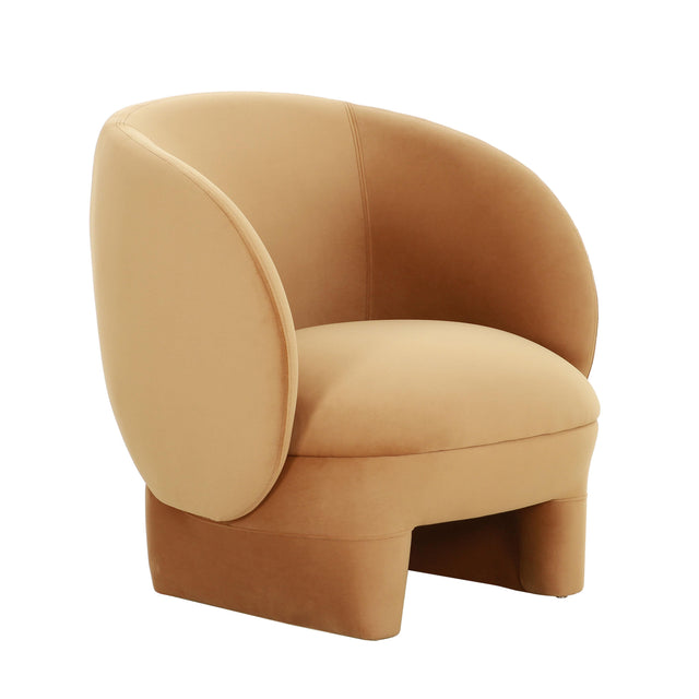 TOV Kiki Cognac Velvet Accent Chair
