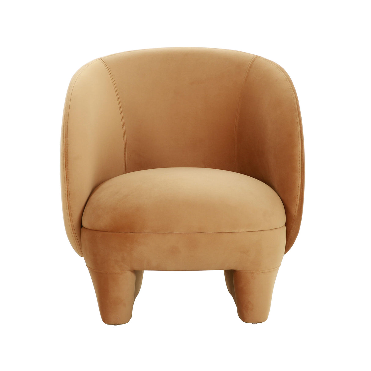TOV Kiki Cognac Velvet Accent Chair