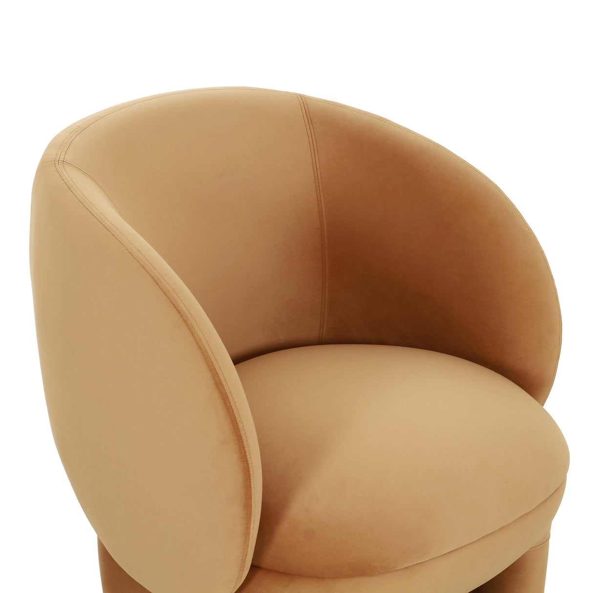 TOV Kiki Cognac Velvet Accent Chair
